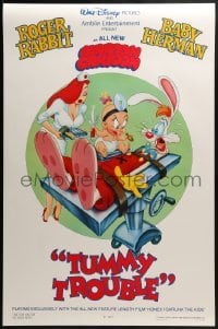2k919 TUMMY TROUBLE DS 1sh 1989 Roger Rabbit & sexy Jessica with doctor Baby Herman, unrated style!