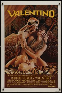 2k936 VALENTINO int'l 1sh 1977 great image of Rudolph Nureyev & naked Michelle Phillipes!