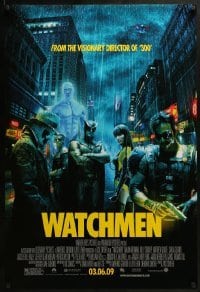2k953 WATCHMEN advance DS 1sh 2009 Zack Snyder, Billy Crudup, Jackie Earle Haley & Malin Akerman!