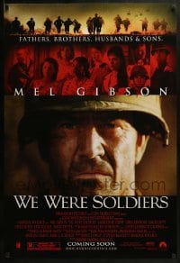 2k957 WE WERE SOLDIERS advance 1sh 2002 close-up of Vietnam soldier Mel Gibson!
