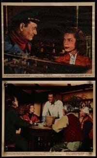 2m190 BLOOD ALLEY 2 color 8x10 stills 1955 John Wayne, Lauren Bacall, directed by William Wellman!
