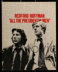 2m014 ALL THE PRESIDENT'S MEN 11 color 8x10 stills 1976 Hoffman & Redford as Woodward & Bernstein!