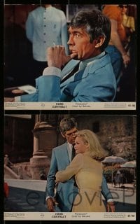 2m123 HARD CONTRACT 7 color 8x10 stills 1969 James Coburn & sexy Lee Remick!