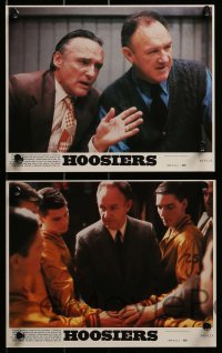 2m054 HOOSIERS 8 8x10 mini LCs 1986 best basketball movie ever, coach Gene Hackman cheers!