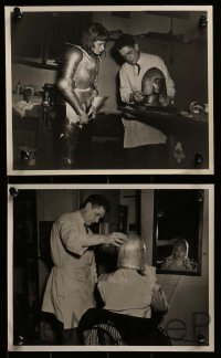 2m621 JOAN OF ARC 8 candid 8x10 stills 1948 Ingrid Bergman with suit of armor and researching it!