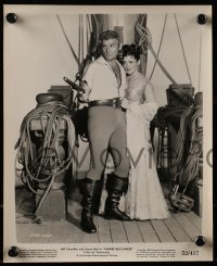 2m998 YANKEE BUCCANEER 2 8x10 stills 1952 great images of pirate Jeff Chandler & sexy Suzan Ball!