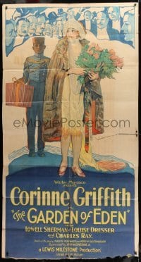2p016 GARDEN OF EDEN 3sh 1928 wonderful full-length stone litho art of sexy Corinne Griffith!