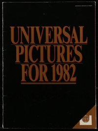 2p043 UNIVERSAL 1982 campaign book 1982 includes great advance ad for E.T., The Thing + more!