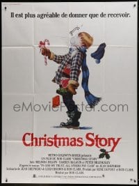 2p737 CHRISTMAS STORY French 1p 1983 classic X-mas movie, best art of Ralphie hit by snowball!