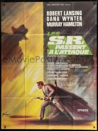 2p748 DANGER HAS TWO FACES French 1p 1967 Robert Lansing, cool different artwork by Boris Grinsson!