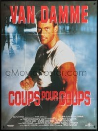 2p756 DEATH WARRANT French 1p 1991 great close up of Jean-Claude Van Damme, martial arts!
