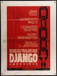 2p762 DJANGO UNCHAINED teaser French 1p 2013 Quentin Tarantino, cool different chain artwork!