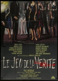 2p805 GAME OF TRUTH French 1p 1961 Robert Hossein's Le jeu de la verite, cool crime art!