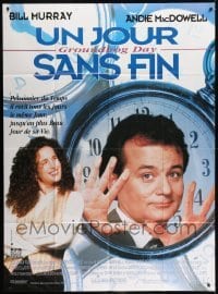 2p822 GROUNDHOG DAY French 1p 1993 Bill Murray, Andie MacDowell, directed by Harold Ramis!