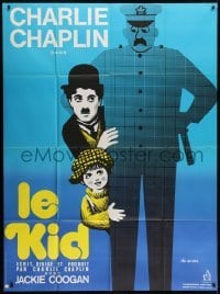 2p858 KID French 1p R1970s different Leo Kouper artwork of Charlie Chaplin & Jackie Coogan!
