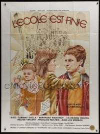 2p871 L'ECOLE EST FINIE French 1p 1979 School is Over, art of teen mother & baby by Jacques Dayan!
