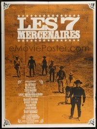 2p888 MAGNIFICENT SEVEN French 1p R1970s Brynner, Steve McQueen, John Sturges' 7 Samurai western!