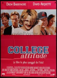 2p916 NEVER BEEN KISSED French 1p 1999 great image of Drew Barrymore, David Arquette & top cast!