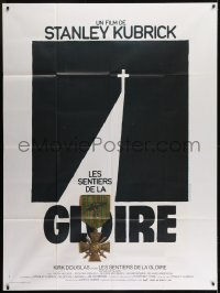 2p928 PATHS OF GLORY French 1p 1975 Stanley Kubrick, cool different art by Jouineau Bourduge!