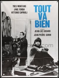 2p980 TOUT VA BIEN French 1p 1972 Montand & Jane Fonda by movie camera, Jean-Luc Godard!