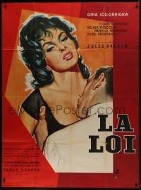 2p993 WHERE THE HOT WIND BLOWS style A French 1p 1959 Jules Dassin, Thos art of sexy Lollobrigida!
