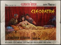 2p633 CLEOPATRA French 4p 1963 Elizabeth Taylor, Richard Burton, Rex Harrison, Terpning art, rare!