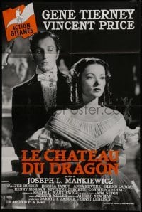 2p670 DRAGONWYCK French 32x47 R1990s great c/u of Gene Tierney & Vincent Price, Ernst Lubitsch!