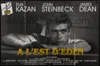 2p671 EAST OF EDEN French 32x47 R1990s great close up of James Dean, John Steinbeck, Elia Kazan!