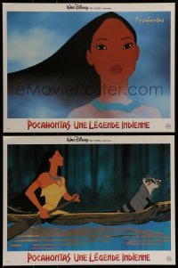 2p656 POCAHONTAS 10 French LCs 1995 Walt Disney, Native American Indians, great cartoon images!