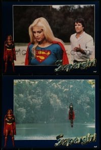 2p653 SUPERGIRL 8 set A French LCs 1984 great scenes with sexy Helen Slater in costume!