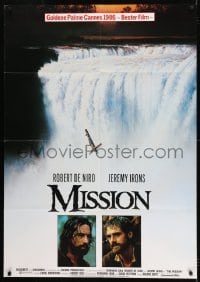 2p102 MISSION German 33x47 1987 Robert De Niro, Jeremy Irons, cool waterfall art by Goozee!