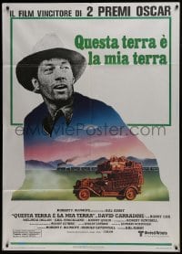 2p494 BOUND FOR GLORY Italian 1p 1977 David Carradine as singer Woody Guthrie, different!