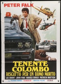 2p501 COLUMBO RANSOM FOR A DEAD MAN Italian 1p 1978 cool artwork of detective Peter Falk!