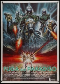 2p520 FLIGHT FROM PARADISE Italian 1p 1991 Casaro art of futuristic soldiers with armored camels!