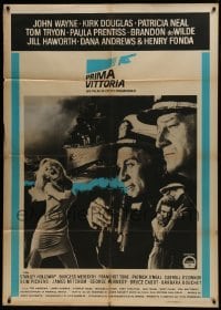 2p534 IN HARM'S WAY Italian 1p 1965 Otto Preminger, John Wayne, cool different image!