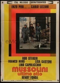 2p549 LAST 4 DAYS Italian 1p 1974 Mussolini: Ultimo atto, Steiger as Benito Mussolini, Franco Nero