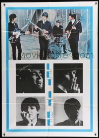 2p551 LET IT BE Italian 1p R1981 different montage image of The Beatles close up & performing!