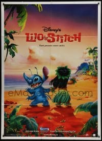 2p556 LILO & STITCH Italian 1p 2002 Disney Hawaiian sci-fi fantasy cartoon, tropical island art!