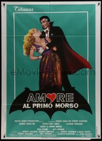 2p562 LOVE AT FIRST BITE Italian 1p 1979 different vampire art of George Hamilton as Dracula!