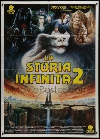 2p574 NEVERENDING STORY 2 Italian 1p 1990 George Miller sequel, best Renato Casaro artwork!