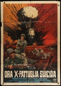 2p624 WINGS OF WAR Italian 1p 1969 Ora X - pattuglia suicida, cool World War II art by Piovano!