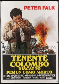2p442 COLUMBO RANSOM FOR A DEAD MAN Italian 2p 1978 cool artwork of detective Peter Falk!