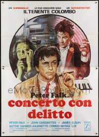2p448 ETUDE IN BLACK Italian 2p 1978 cool art of Peter Falk as Detective Columbo & John Cassavetes!