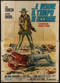 2p476 TIME & PLACE FOR KILLING Italian 2p 1968 Jean Sobieski, great Casaro spaghetti western art!