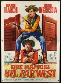 2p479 TWO GANGSTERS IN THE WILD WEST Italian 2p 1965 Franco & Ciccio, Casaro spaghetti western art!