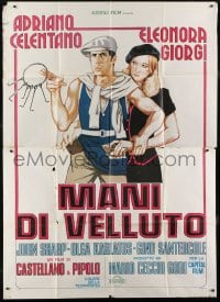2p481 VELVET HANDS Italian 2p 1981 Mani di velluto, art of Adriano Celentano & Eleonora Giorgi!
