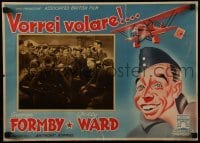 2p418 IT'S IN THE AIR Italian LC 1939 great border art of pilot George Formby & airplane!
