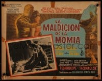 2p139 CURSE OF THE MUMMY'S TOMB Mexican LC 1965 great close up of the bandaged monster attacking!