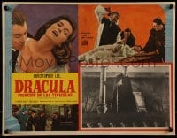 2p141 DRACULA PRINCE OF DARKNESS Mexican LC 1966 vampire Christopher Lee in inset AND border!