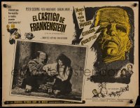 2p142 EVIL OF FRANKENSTEIN Mexican LC 1964 Hammer, close up of woman helping the monster!